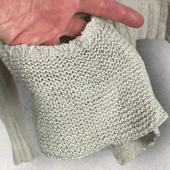 Eileen Fisher Linen Blend Knit Cardigan Sweater Womens Size XL Beige Neutral Top - Picture 7 of 12